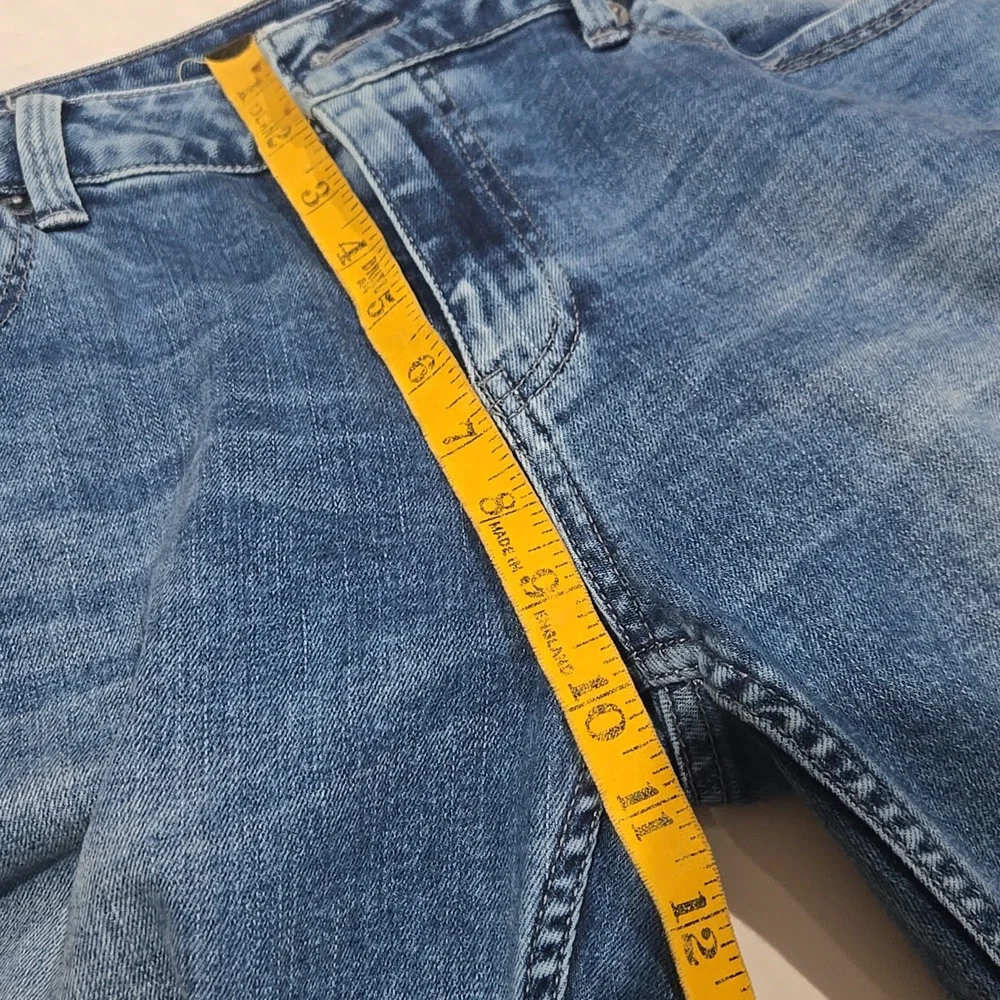 Kenneth Cole Reaction ankle cropped skinny blue jeans size 8